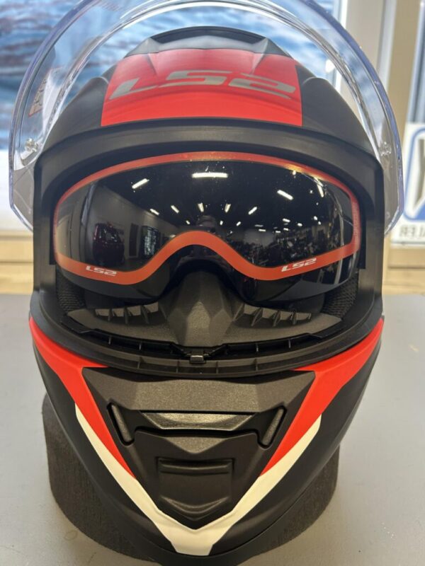 LS2 FF800 Storm Nerve Matt sort og Rød L - Billede 4