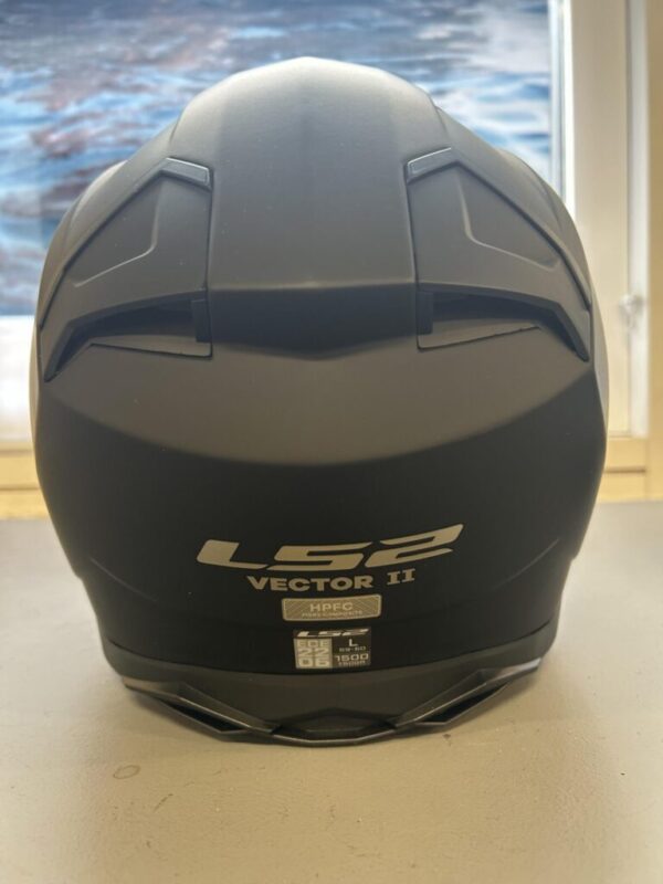 LS2 Vector 2 Solid Matt Sort XXL - Billede 3