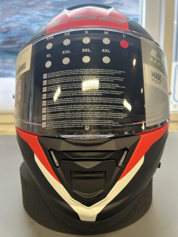 LS2 FF800 Storm Nerve Matt sort og Rød L - Billede 2